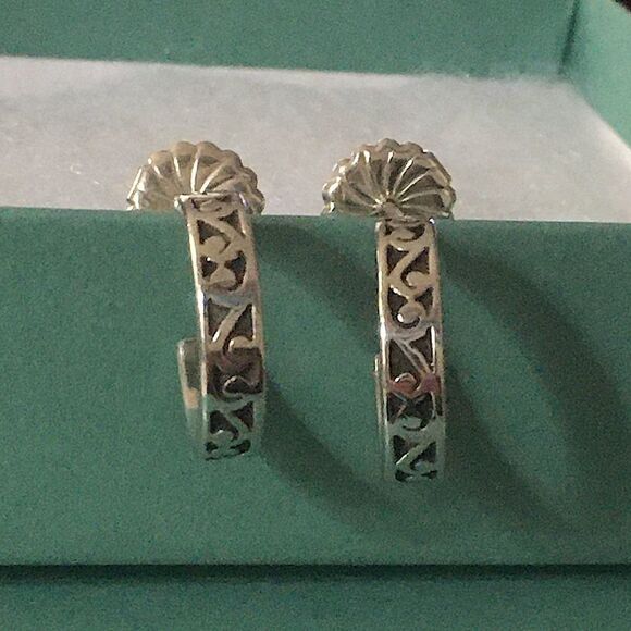 LOIS HILL Sterling Silver Cut Out Hoop Earrings - Picture 2 of 6